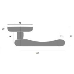 Дверная ручка на квадратном основании Fratelli Cattini "TECH" 8-CS матовый хром