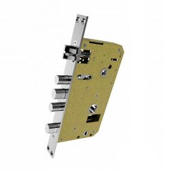 Замок врезной электронный с ручкой KAADAS S500 с отпечатком пальца, черный /47417/