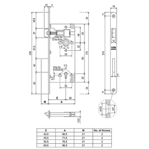 Замок с ключом AGB Grand 18мм хром