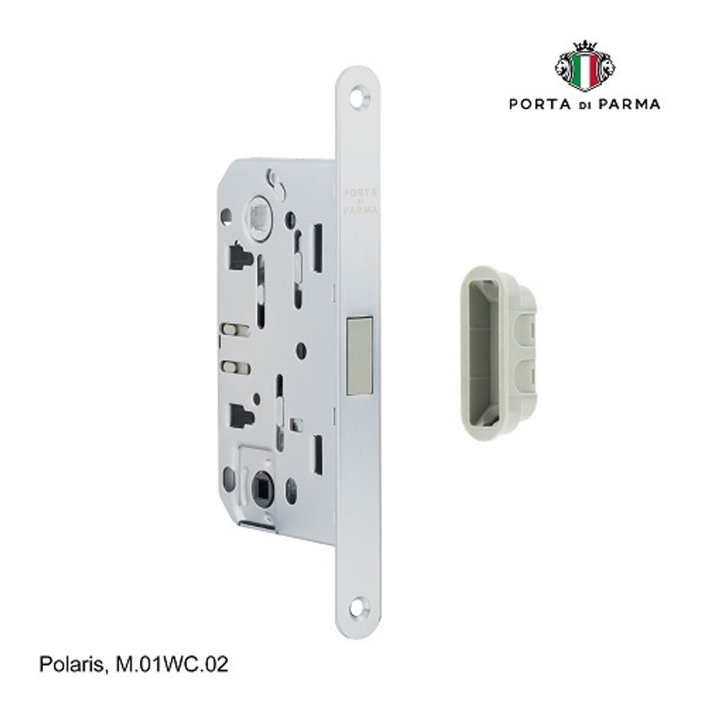 Замок врезной магнитный под фиксатор PORTA DI PARMA Polaris SC матовый хром