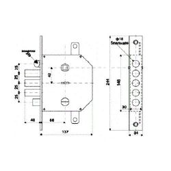 Замок врезной CLASS GS-SM 012 правый (аналог Эльбор 1.06.43)