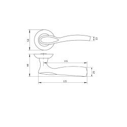 Ручка раздельная VETTORE R07.120 MACC кофе матовый
