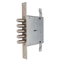 Замок врезной МЕТТЭМ ЗВ8 140.1.0 с тягами, 5 кл. (ключ 80 мм) /40377/