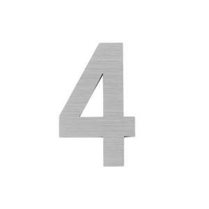 Цифра дверная самоклеящаяся FUARO "4" SS304 (50х30) SSC сатин.хром /46945/