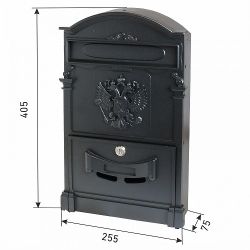 Ящик почтовый АЛЛЮР №4011 "Герб" черный
