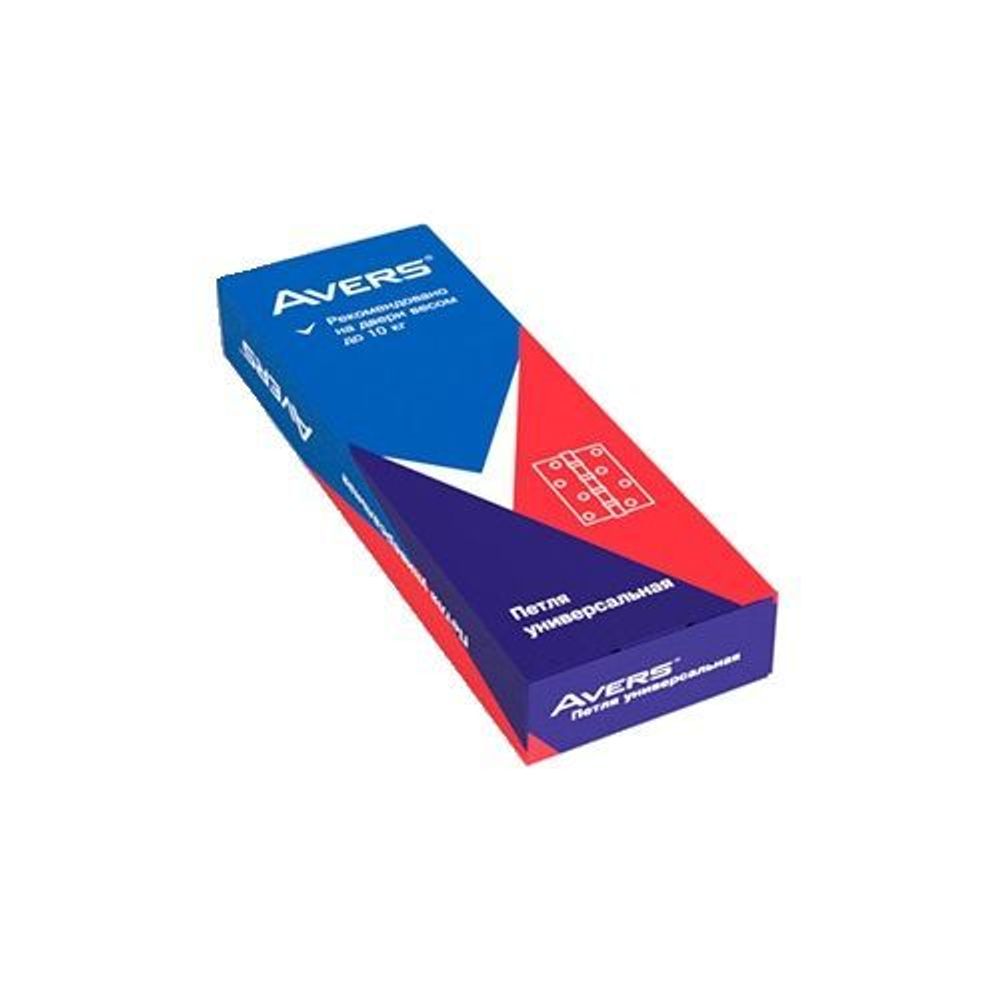 Петля дверная универсальная AVERS 60x40x1,75 CR хром (1 шт)