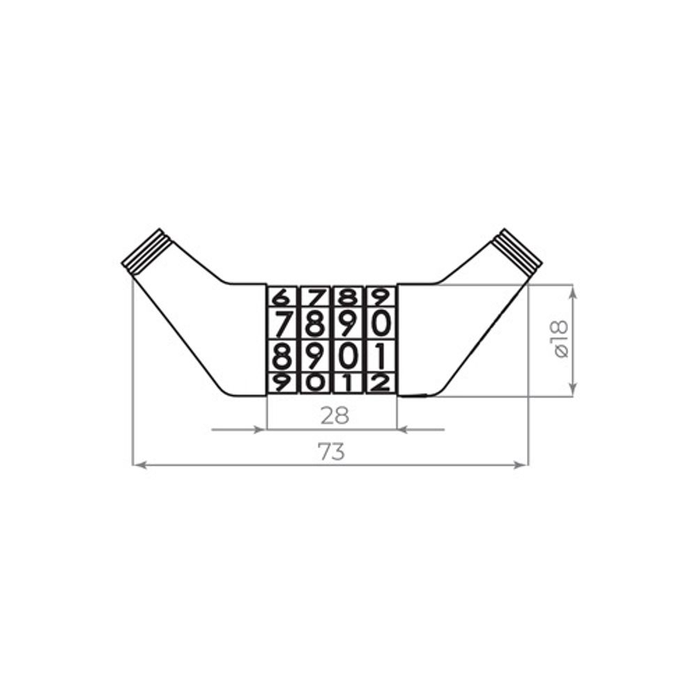 Замок тросовый AJAX PD-0665-CODE /57469/