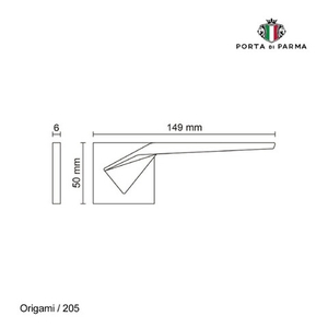 Ручка раздельная PORTA DI PARMA Origami GR графит