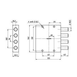 Замок накладной СЕНАТ ЗН4-ГС1 5кл.