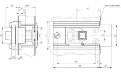 Замок накладной Поливектор-Барьер-2Р ключ 108 мм
