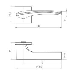 Ручка раздельная FUARO ETALON ZL SSG-39 сатин.золото /60751/