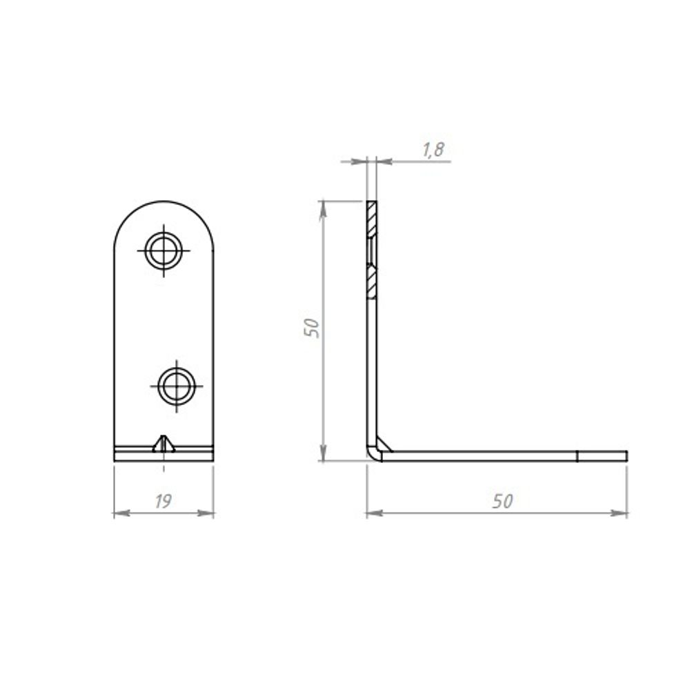 Кронштейн КУНГУР МК 50*50 цинк (1 шт)