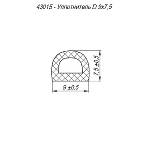 Уплотнитель FUARO без клеевой основы D-9/7,5 мм черный, 100м /47789/