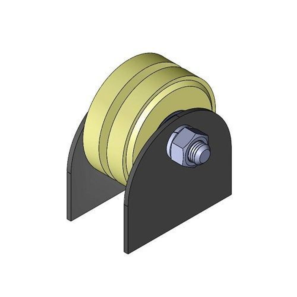Ролик капролон d-70 под полосу на пластинах