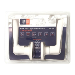 Ручка защелка PUNTO DK610 WH-ET (кл./фик.) белый /49555/
