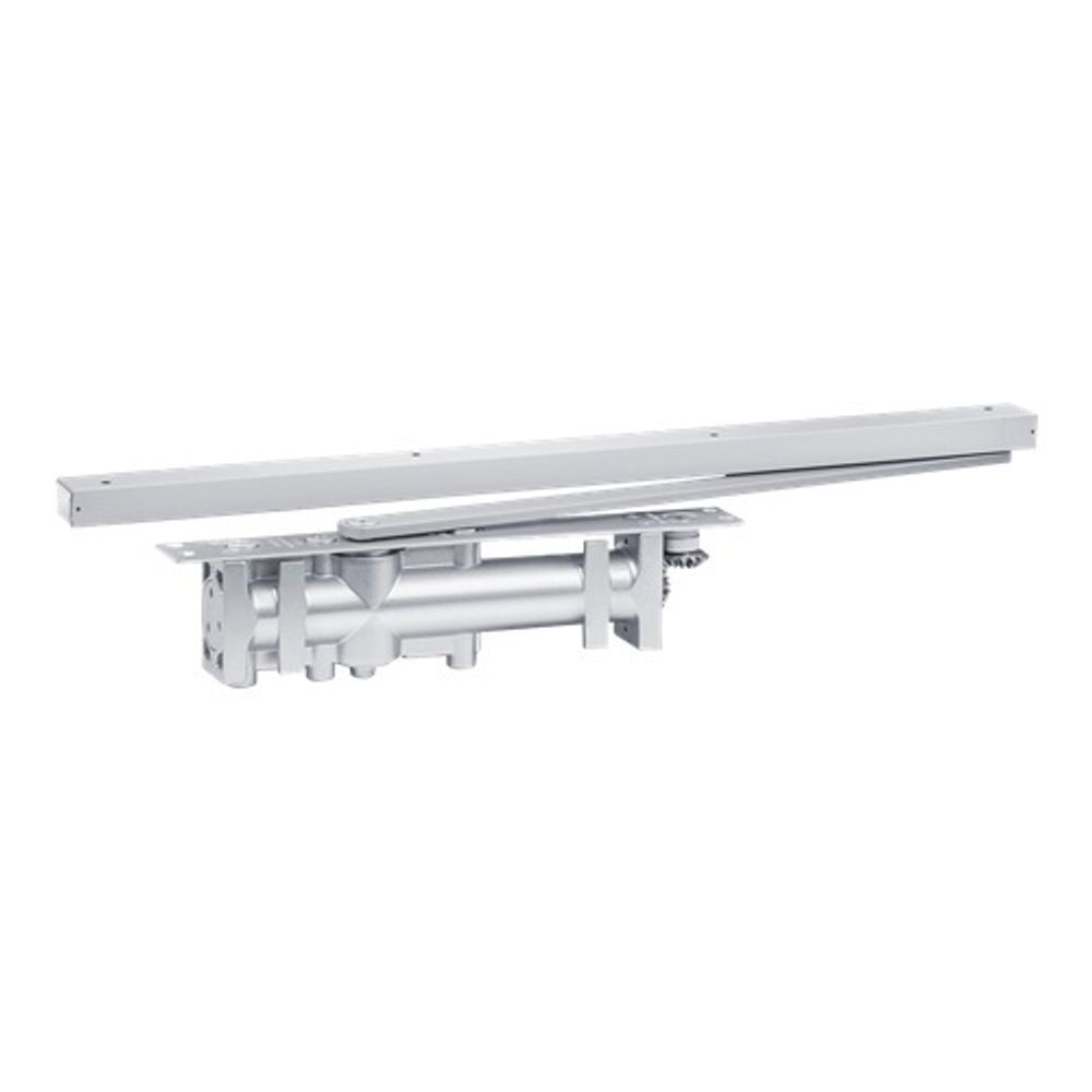 Доводчик дверной скрытый NOTEDO DC-015-115 IN+HO+BC со скольз.тягой серебро (20-100кг)