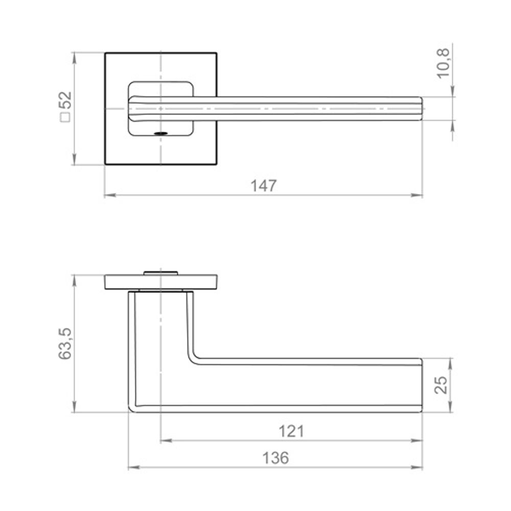 Ручка раздельная FUARO HORIZON ZL BL-24 черный /60753/