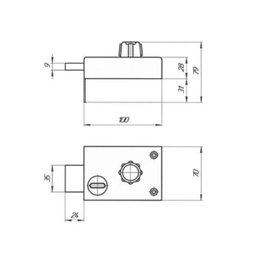 Замок накладной Балтика-1/Ригель