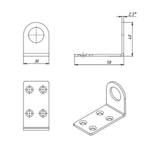 Пробой-ушко гнутое КУНГУР 30х40 цинк (1 шт)