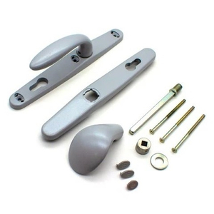 Нажимной гарнитур для ограничения  доступа STUBLINA 1079.00.315 Е=85 мм серый (RAL 9006)