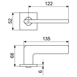 Ручка раздельная АЛЛЮР АРТ ТИНА SN мат.никель