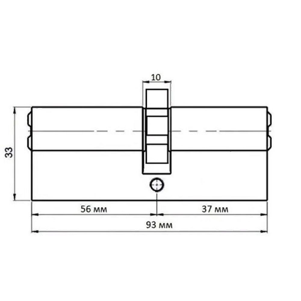 Механизм цилиндровый PANDOOR 93мм (37x56) (10 зубьев)