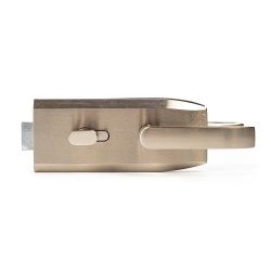 Замок с нажимной ручкой без притвора на стену 122-096-2 SS нержавейка