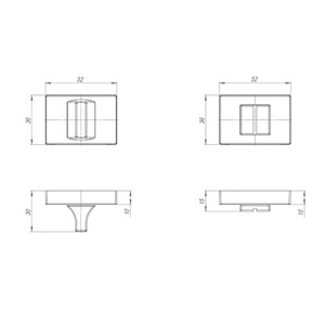 Ручка поворотная PUNTO BK6 QSL BL-24 черный /46587/