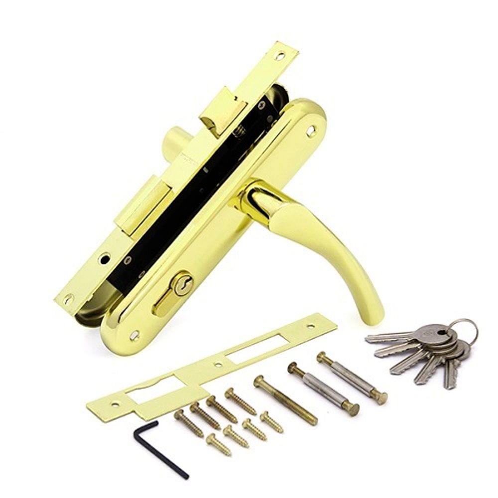 Замок врезной с ручками PALLADIUM ЗВ-AL 1703 GP золото