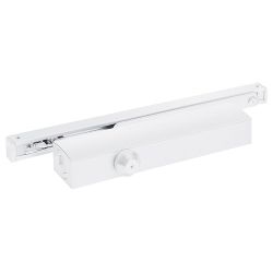 Доводчик дверной NOTEDO DC-045-155 SL+HO+DA+BC со скольз.тягой белый