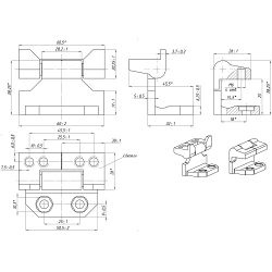 Петля угловая 498