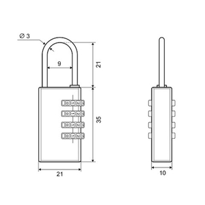 Замок навесной PALLADIUM 401B-20