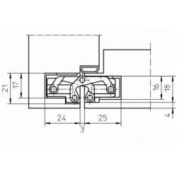 Петля скрытая TECTUS TE 205 3D до 40кг SIMONSWERK хром матовый
