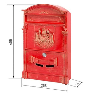 Ящик почтовый АЛЛЮР №4010В антик красный
