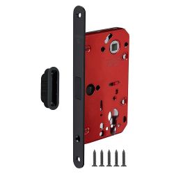 Защелка врезная магнитная под цилиндр FUARO M85C-50/BL INOX BL-24 черный /60277/