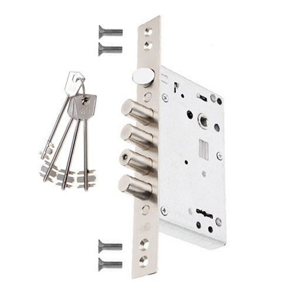 Замок врезной КРИТ-М ЗВ-А22-Хп 4кл. хром