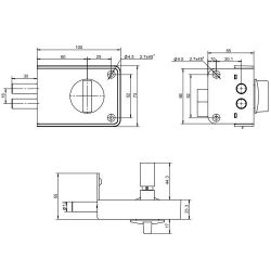 Замок накладной APECS R02-C-GR (аналог ЗН1-2А)