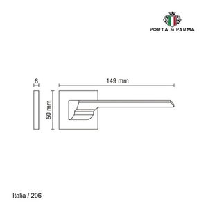 Ручка раздельная PORTA DI PARMA Italia PVD золото