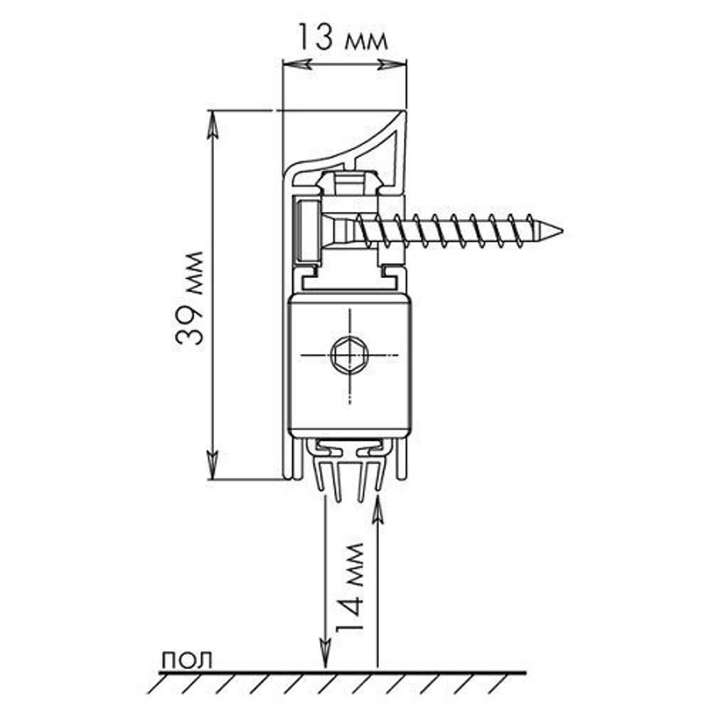 Автоматический накладной порог ARMADILLO APLIQUE ONE SIZE A /38967/