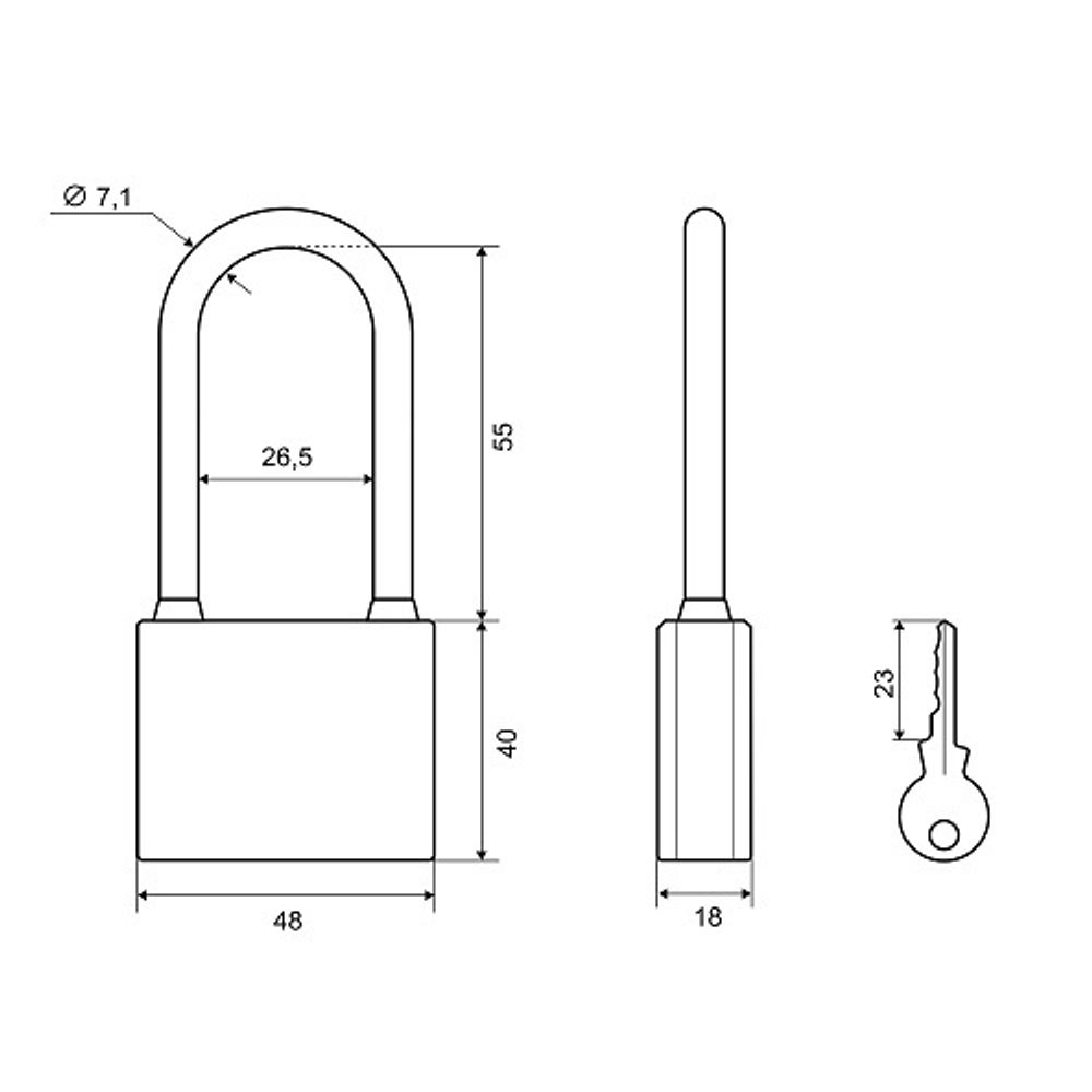 Замок навесной PALLADIUM 303F-50L