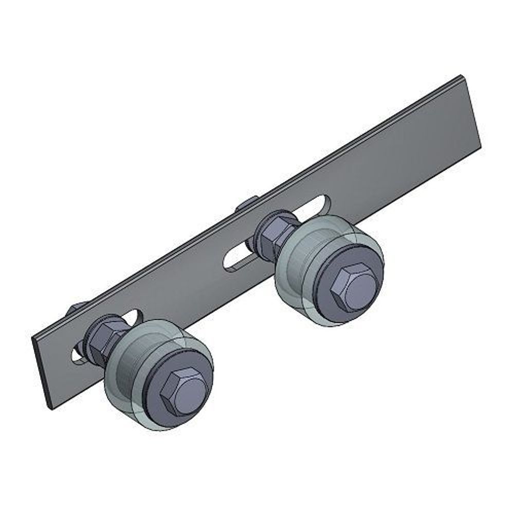 Ролик поддерж. на черн. пластине d-45 , 2шт силикон ( верхние)