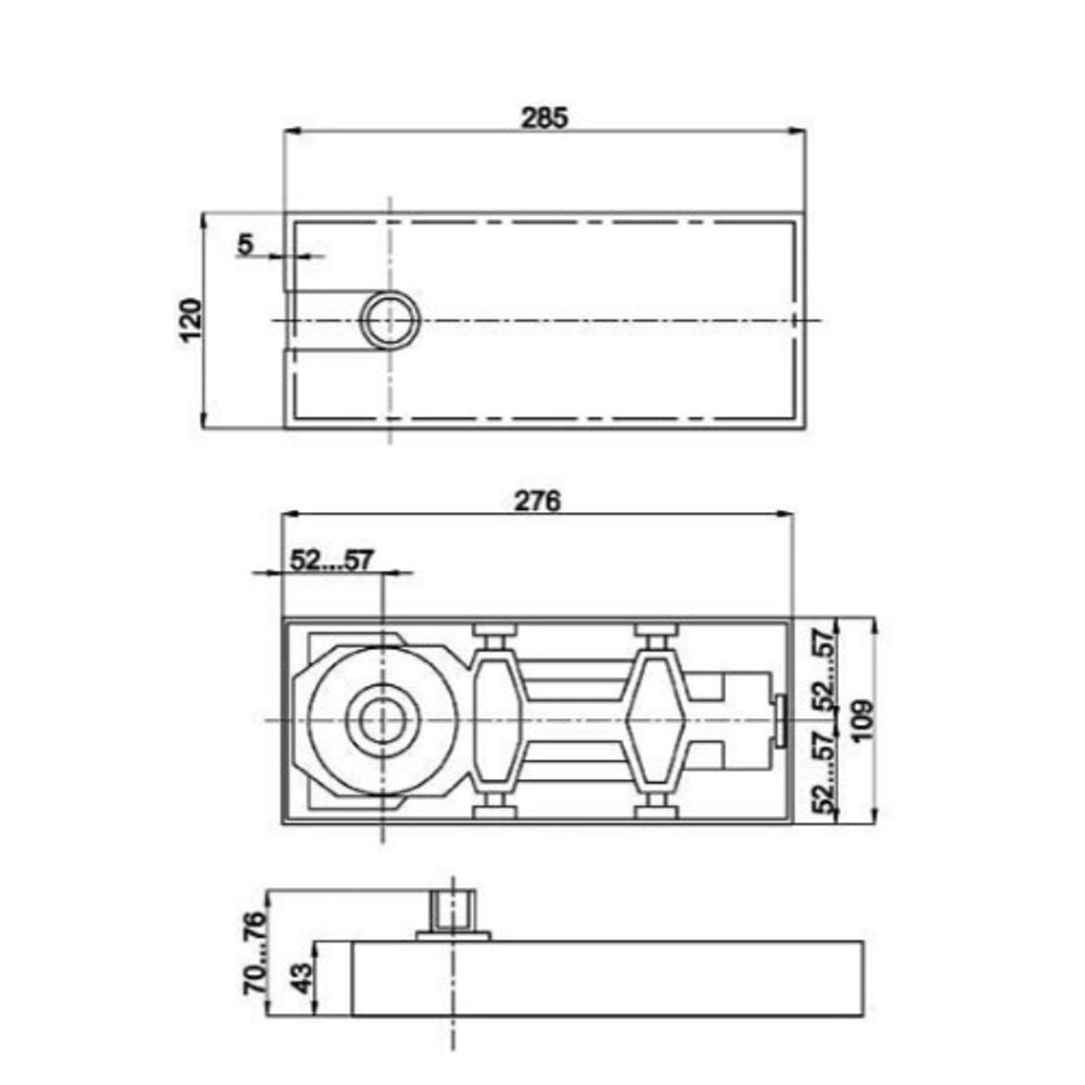 Доводчик напольный 90 T-86D SSS
