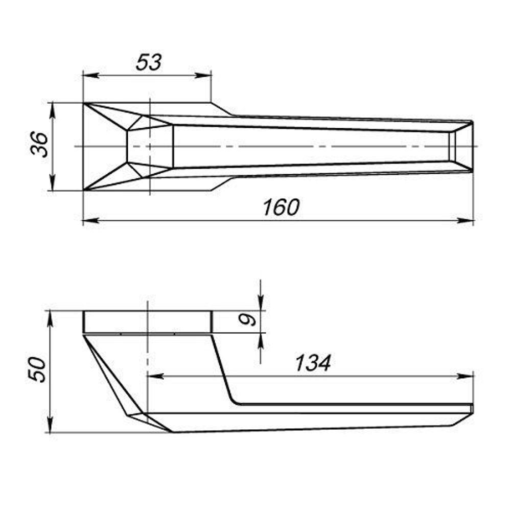 Ручка раздельная ARMADILLO STONE UCS СР-8 хром /41145/