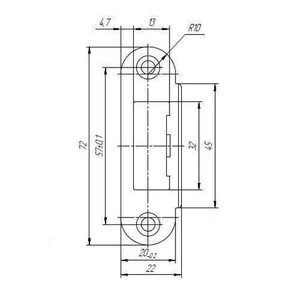 Ответная планка PUNTO SP-R72/R20 SN /41651/