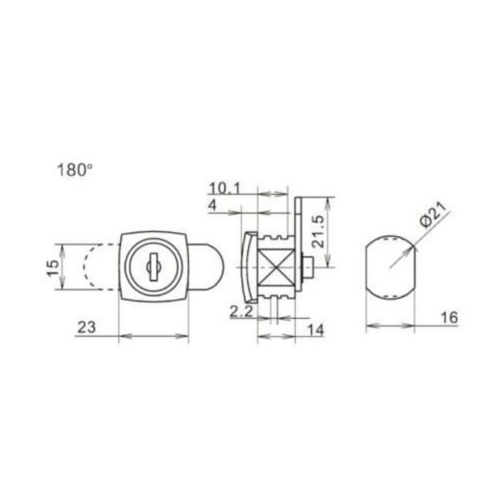 Замок почтовый EUROLOCK ЗП-41144 (ЗП-14) 2кл.