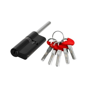 Цилиндровый механизм со штоком FUARO D-PRO507/75 (40+10+25) BL-24 черный 5кл. без верт. /49751/