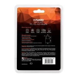 Замок навесной FUARO PL-15-60 Black диск. 4 кл. БЛИСТЕР /42281/