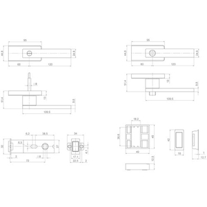 Комплект ручек с запиранием ARMADILLO SWD.Scope LWC BL-24 черный /58045/