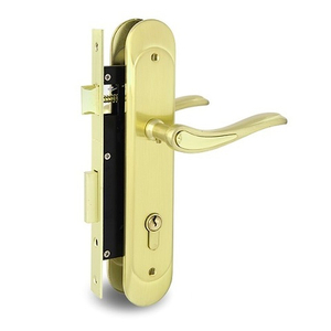 Замок врезной с ручками PALLADIUM ЗВ-1856 SG/GP мат.золото/золото