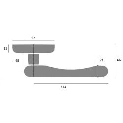 Дверная ручка на круглом основании Fratelli Cattini "JET" 7-CR/CS полированный хром / матовый хром